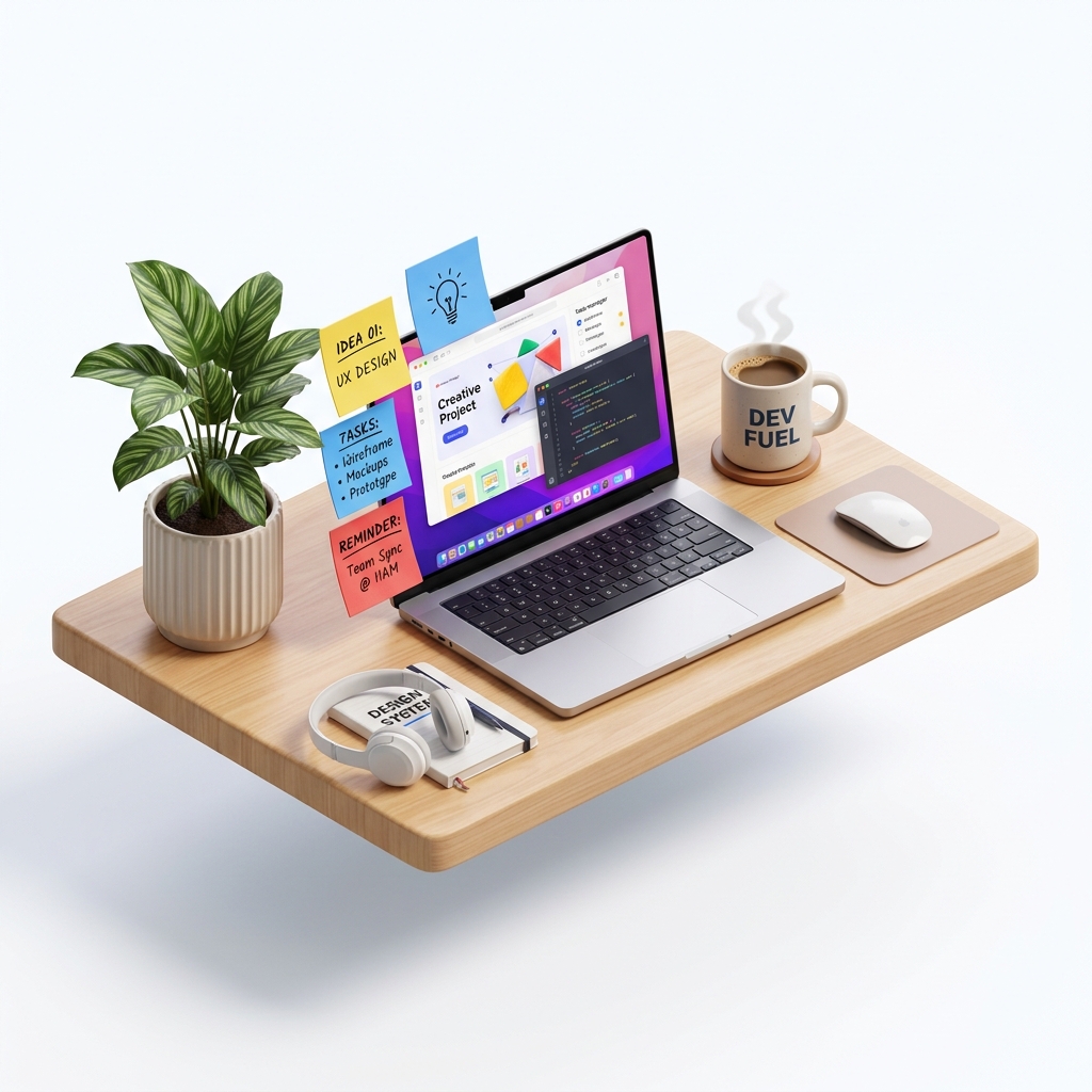 Visual task management and digital workspace